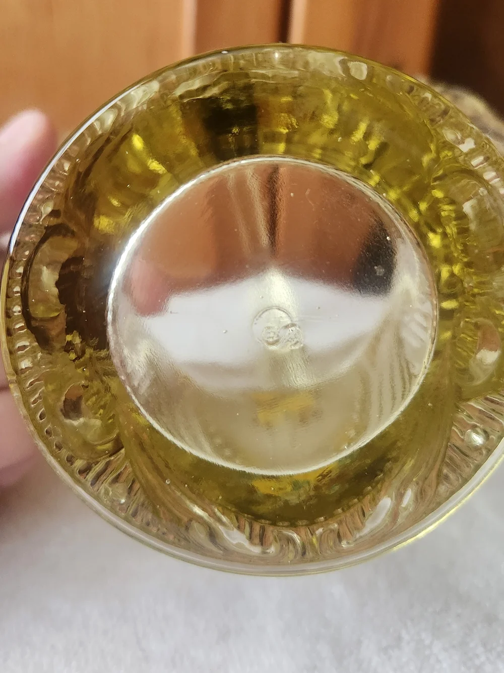 LE Smith VTG Hand Painted Yellow Basket 7.5